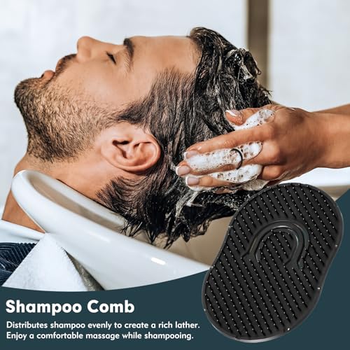 6-Pack Pocket Combs for Men - Ergonomic Scalp Massager & Beard Tool