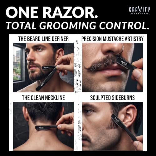Gravity Razors Pro Straight Razor Kit - Ultra Exposed 2mm, 10 Blades