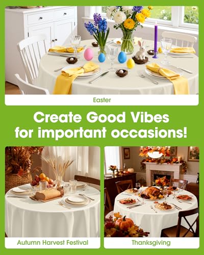 Beige Disposable Tablecloths - 6 Pack, 54" x 108" for Events