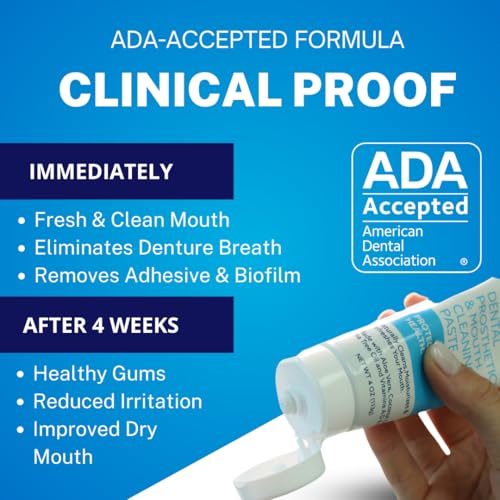 Dr. B Cleanadent All-Natural Denture Toothpaste 4 oz - Removes Odors & Stains