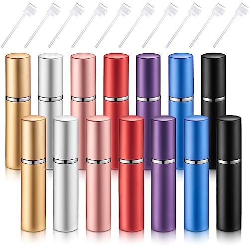 Boao 14 Pcs Multicolor 10ml Refillable Perfume Atomizer Spray Bottles