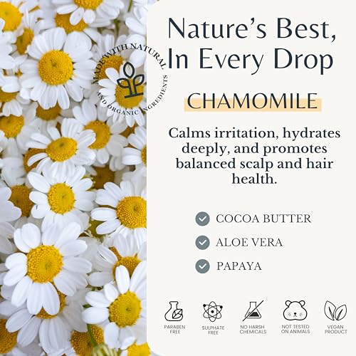 Edenika Botanicals Chamomile Shampoo – Hydrating Vegan Formula, 16 fl oz