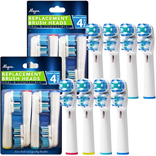 Alayna Replacement Electric Toothbrush Heads for Oral B - Pack of 8