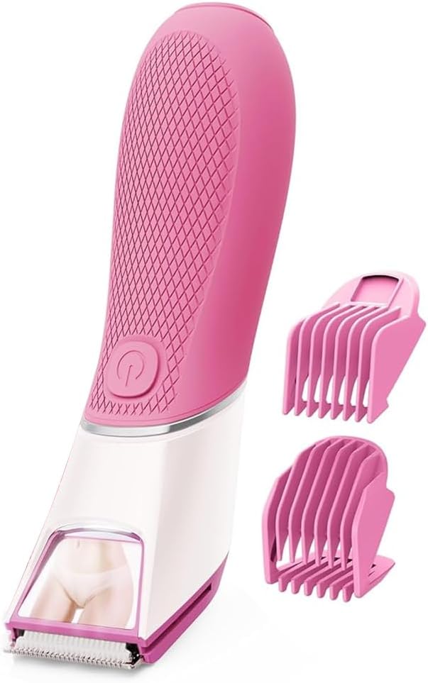 Waterproof Bikini Trimmer for Women - Rechargeable Body Groomer with LED Light & Ceramic Blades | Ideal for Shower & Travel