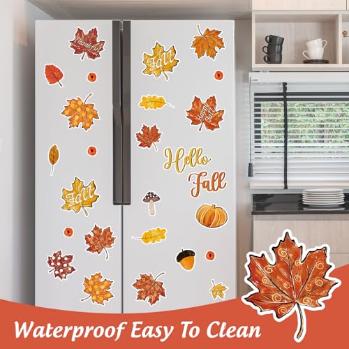 FYSUIMU 31-Piece Fall Leaves Refrigerator Magnets Set