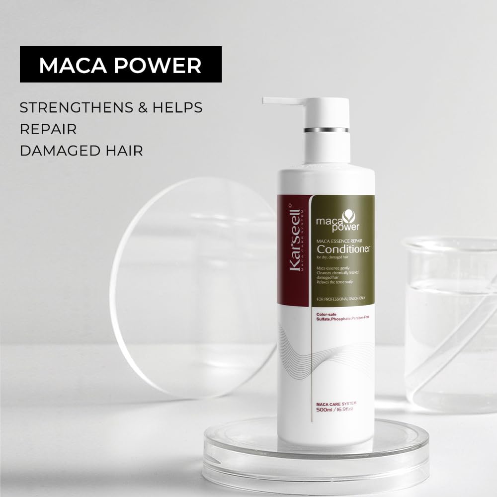 Karseell Conditioner Deep Restores Argan Oil Hair Treatment Smooth Glossy for Dry and Damaged Hair 500ml 16.9 Oz
