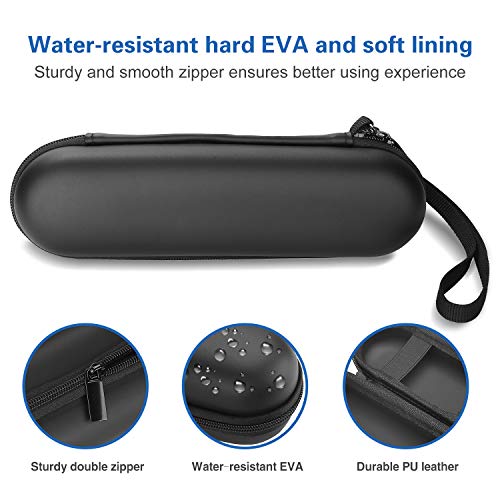 ProCase Black Travel Toothbrush Case for Oral-B & Sonicare - 8.6 x 2.7 x 2.5 inches, Universal Fit