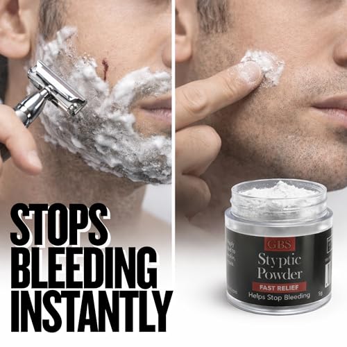 Styptic Powder Jars ? Professional Grooming First Aid for Shaving Nicks, Razor Cuts & Razor Burn ? Quick Healing Blood Stop Powder, 3 Pack (.18 oz Each)