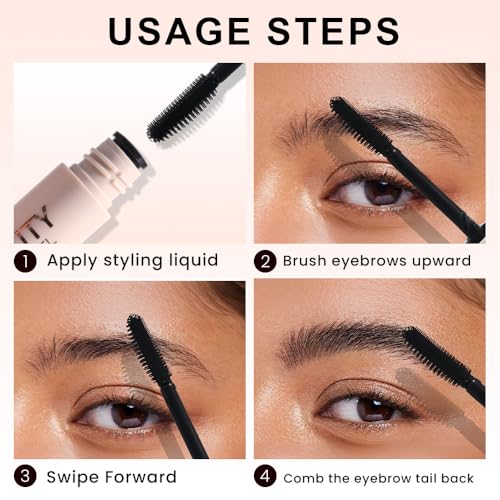 evpct Eyebrow Gel-02# 0.35 Fl Oz Clear, Long-Lasting Hold, Waterproof & Smudge-Proof