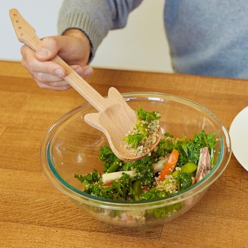 Kikkerland Guitar Wooden Spoon – Beechwood, Heat Resistant Kitchen Utensil