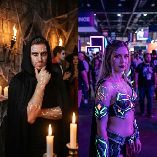 60 Dark Fantasy Temporary Tattoos for Cosplay & Halloween