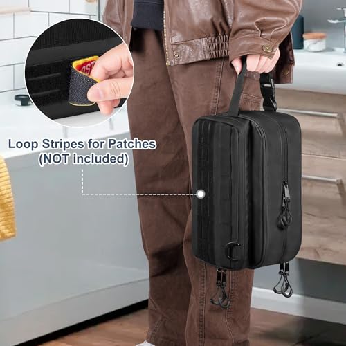 Prokva Large Tactical Toiletry Bag for Men, Waterproof Travel Dopp Kit