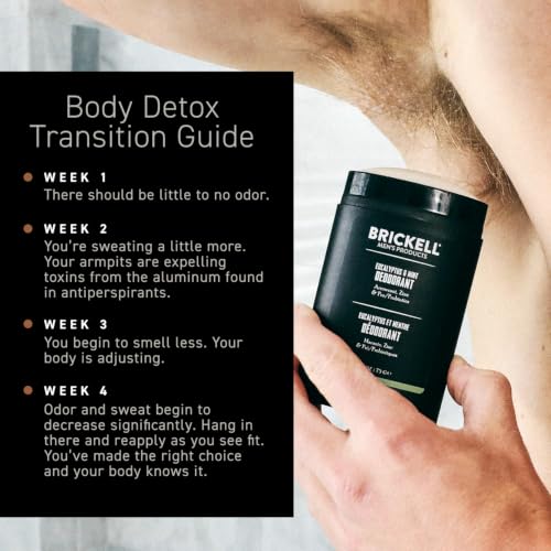 Brickell Men’s Deodorant Fresh Mint 2.65oz Aluminum-Free, Vegan, Long-Lasting