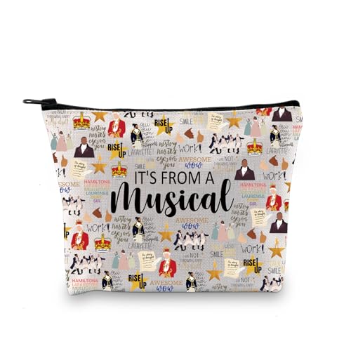 Musical Theatre Canvas Makeup Bag - Zipper Cosmetic Travel Organizer