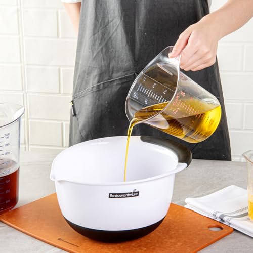 1 Quart Clear Plastic Measuring Cup with Handle - Durable & Accurate