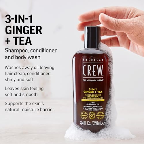 American Crew 3-in-1 Shampoo & Body Wash - Ginger + Tea, 8.4 fl oz