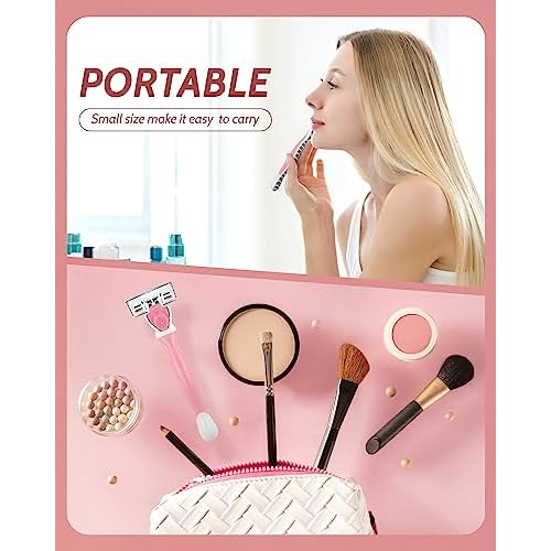Razors for Women Sensitive Skin, 6 Blades Women¡¯s razors for Shaving, including 1 Travel Razor for Women with 12 Blade Refills