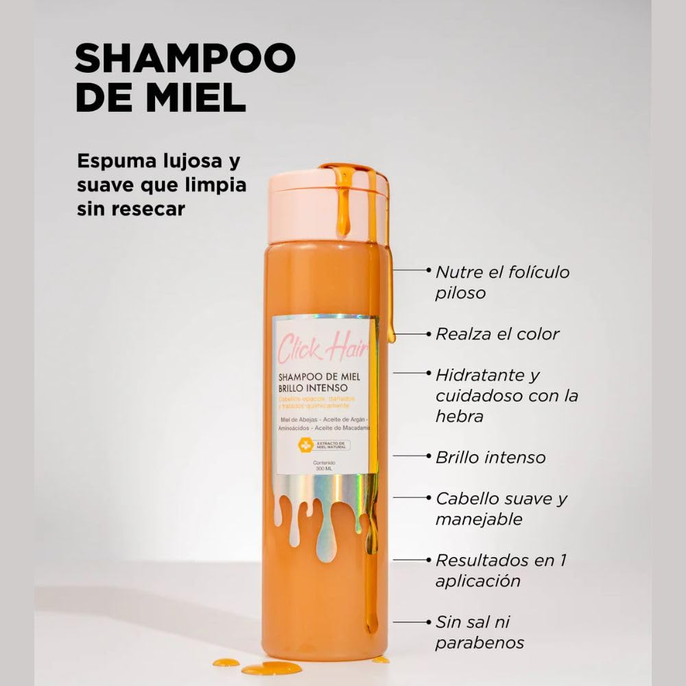 Honey Infused Hair Shampoo & Perfume Set - Nourishing Formula | 2 Pack