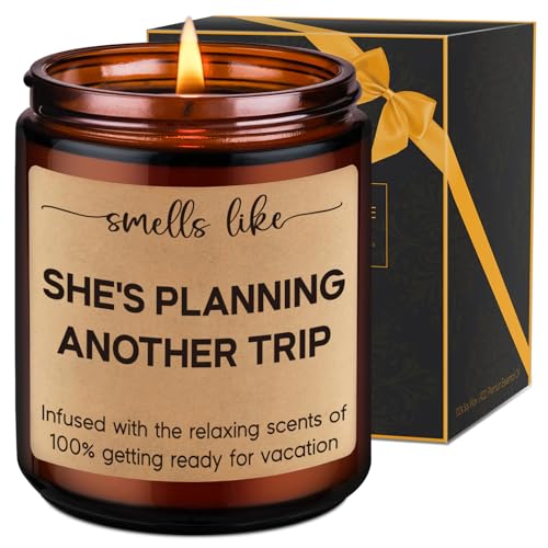 LEADO Lavender Travel Candle – Funny Gift for Women & Travelers
