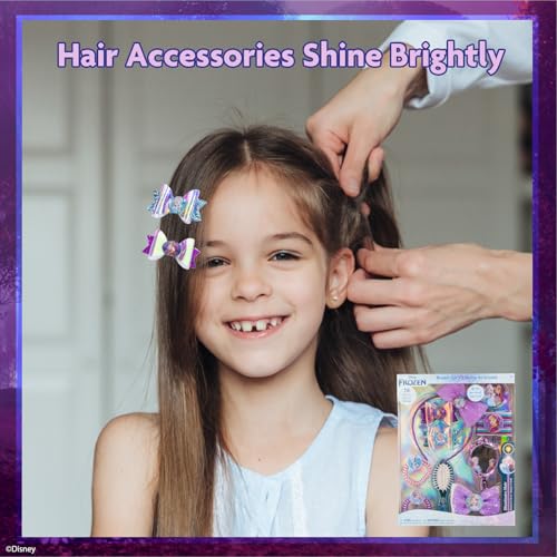 Disney Frozen Hair Accessories Set for Kids - Bows, Brush & Mirror