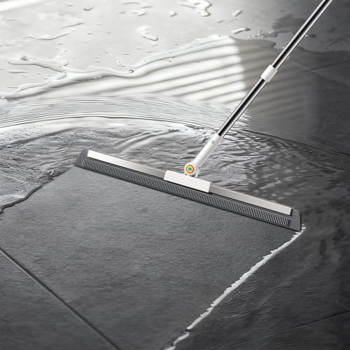 Gleynest 2-in-1 Floor Squeegee with 180° Rotating Head & Adjustable Handle