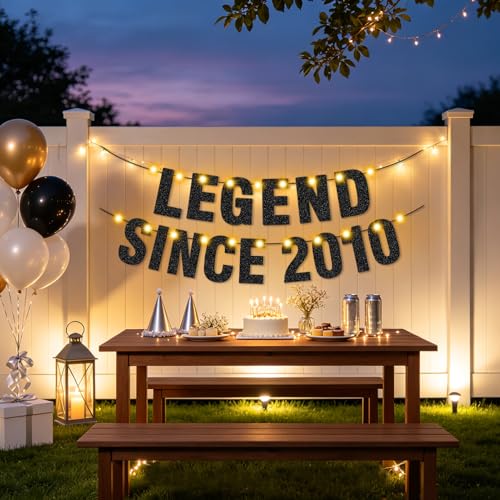 LED Lighted 16th Birthday Banner - 'Legend Since 2010' Party Decor