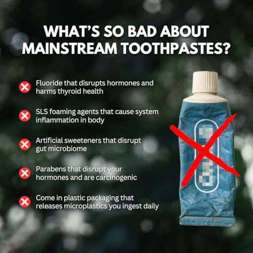 PRIMALS Fluoride-Free Toothpaste Tablets with Nano-Hydroxyapatite, 60 Count