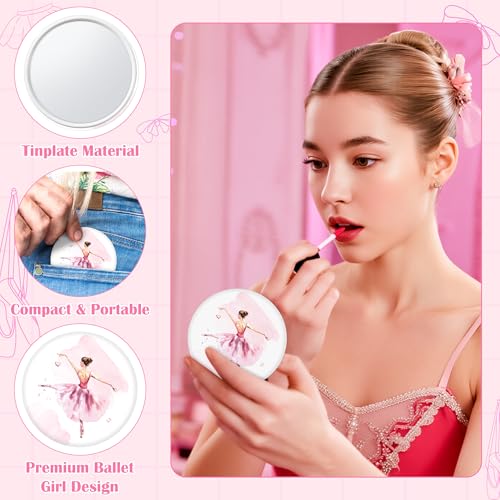 Ballet Compact Mirrors Set 36 Pieces - Graceful Dance Gift for Girls & Enthusiasts