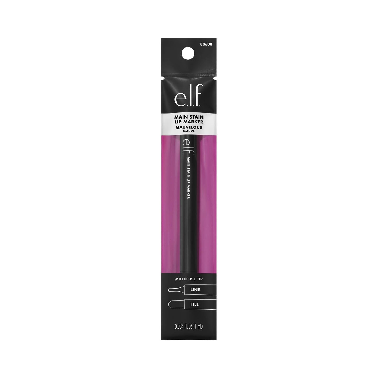 e.l.f. Main Stain Lip Marker, Lip Stain Lip Liner, Define, Contour & Fill for Long-Lasting & Transfer-Resistant Color, Vegan & Cruelty-Free, Mauvelous