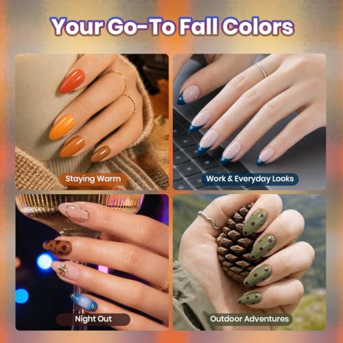 Beetles Fall Gel Polish Set - 25 Autumn Colors with Base & Top Coat