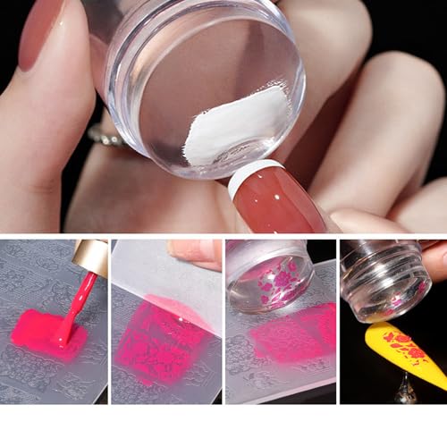 French Tip Nail Stamp Kit with Scraper & Brushes - DIY Nail Art