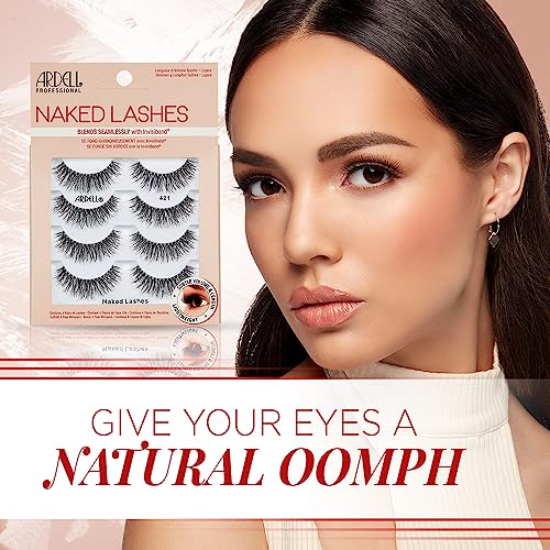 Ardell Naked Lashes 421 | Natural Look False Eyelashes, 4 Pairs