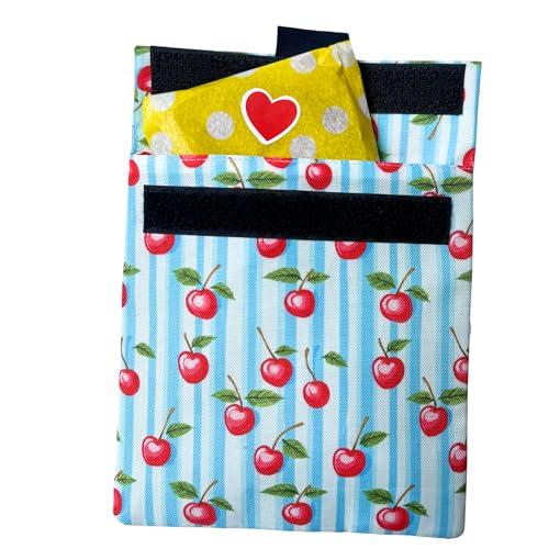 Yumbox Insulated Reusable Sandwich & Snack Bags - Cherry Stripe