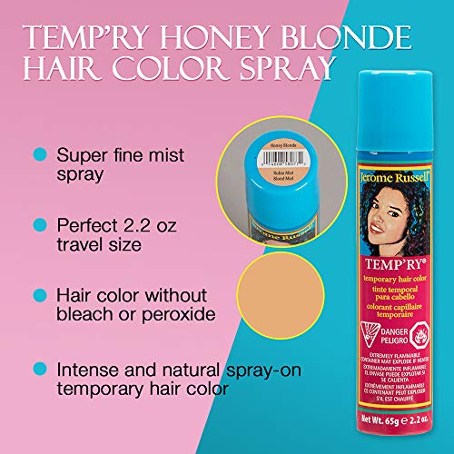 Jerome Russell Blonde Temporary Hair Color Spray - 3 Pack (2.2 oz Each)