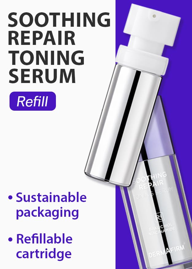 Dermafirm Soothing Repair Toning Serum Refill - 1.01 fl oz for Skin Brightening & Firming