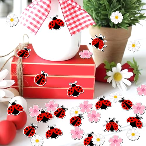 200pcs Ladybug Confetti Decorations for Parties & Showers
