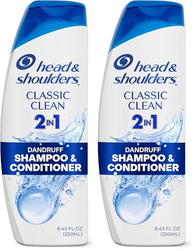 Head & Shoulders Classic Clean 2-in-1 Anti-Dandruff Shampoo & Conditioner - 8.45 Fl Oz (Pack of 2)