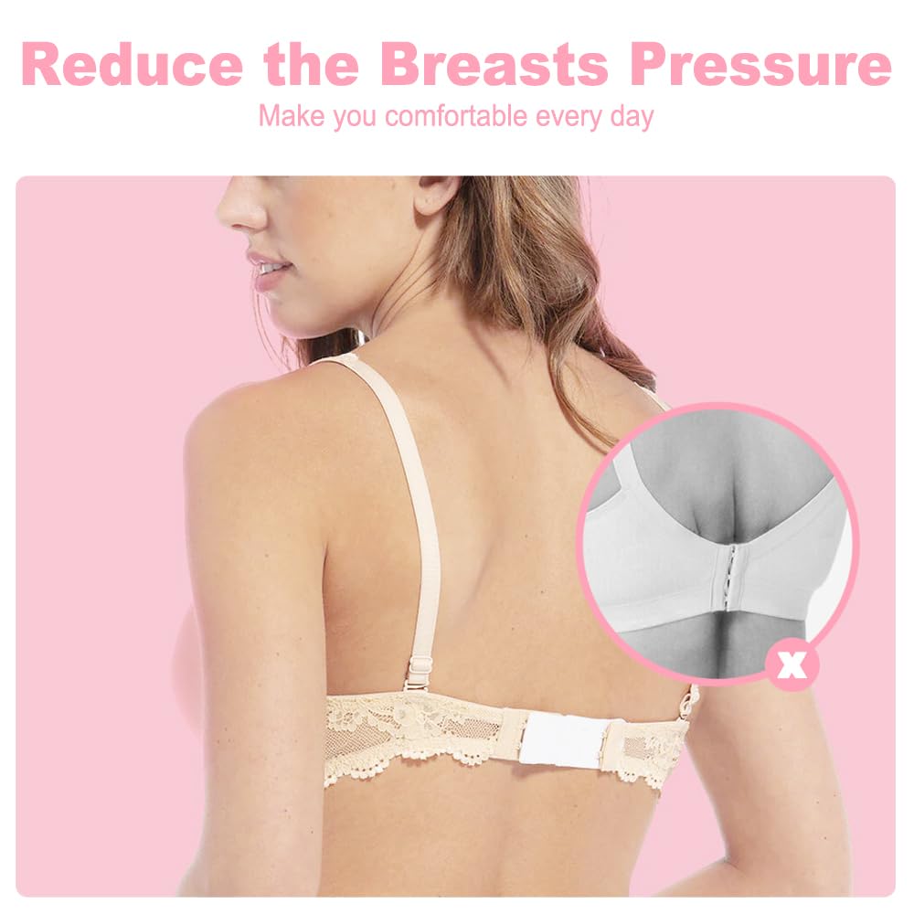 Women's Comfortable Bra Extender, Soft Bra Extension Strap with Storage Case for all Bra Brassiere Models, Elastic Lady's Bra Extender