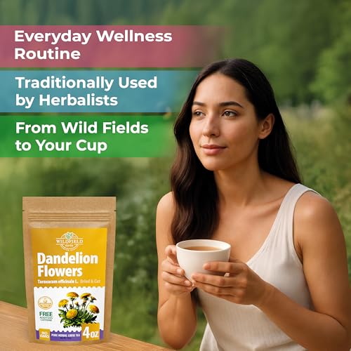 Dried Dandelion Flowers Herbal Tea - 4 oz (113g) Loose Leaf