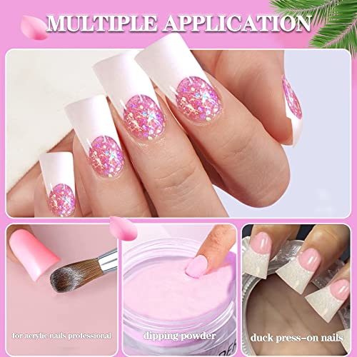 550PCS Clear Half Cover Duck Nail Tips for Acrylic Nails, Short Curved French Fake Tips, 11 Sizes for Nail Art
