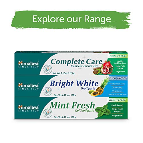 Himalaya Mint Fresh Gel Toothpaste - Fluoride-Free, 6.17 oz (2 Pack)