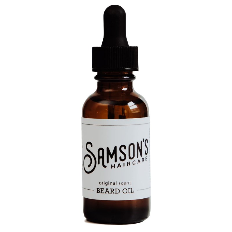 SAMSON'S HAIRCARE Beard Oil, Moisturizing, Softening, For Itchy Dry Skin and Coarse Facial Hair, 1 oz.