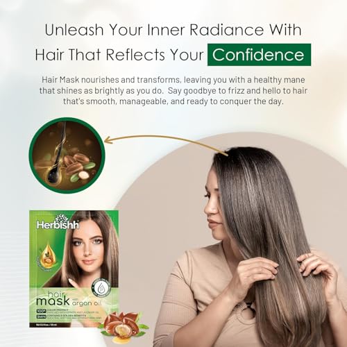 Herbishh Argan Oil Hair Mask - Deep Conditioning for Dry Hair 25g