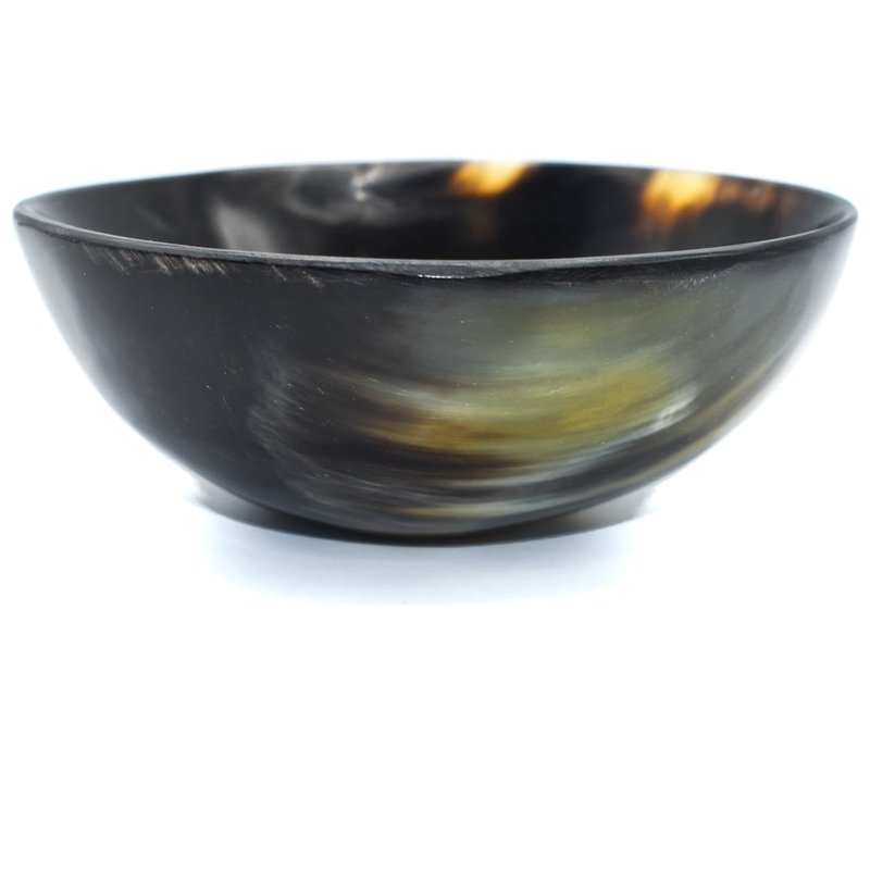 Parker Genuine Ox Horn Palm Lathering Shave Bowl – Handcrafted Natural Horn Bowl for Wet Shaving & Shave Soap Lather Mixing