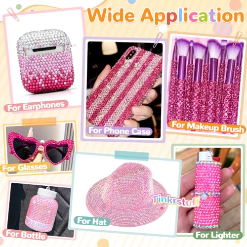 Pink Series 21,000 Pcs Rhinestones Bedazzling Kit with Glue & Tools - XL Pack