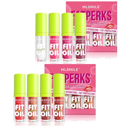 VolksRose Lip Gloss Oil Set A+B - Flavored Hydrating & Tinted Lip Plumping Oils for Women & Teens