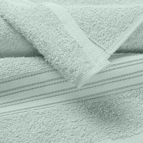 BOUTIQUO Multicolor Set of 12 Ultra Soft Cotton Washcloths 12x12 Inches - Face & Body Towels