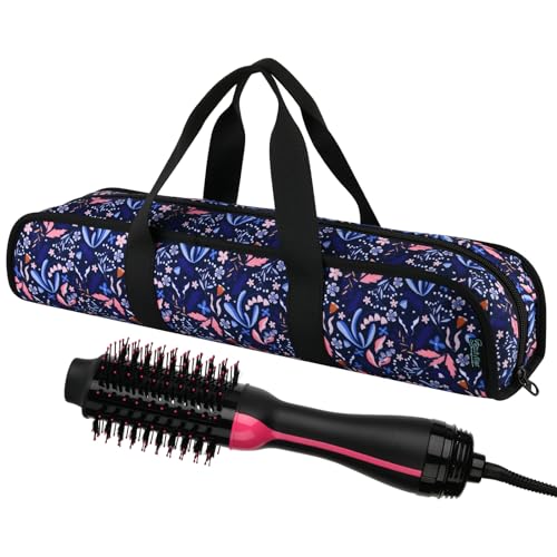 Beautyflier Travel Case for Hot Air Brush & Hair Dryer - Floral Canvas Bag