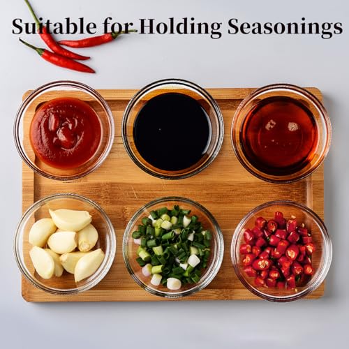 10 Pack 2.5oz Clear Glass Ramekins for Dipping & Prep