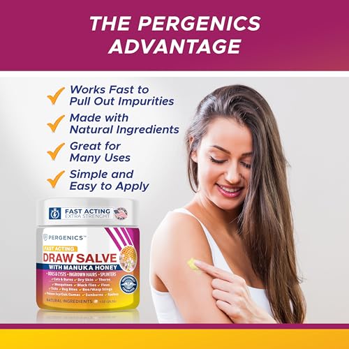 Pergenics Natural Drawing Salve with Manuka Honey - 1 oz Healing Balm